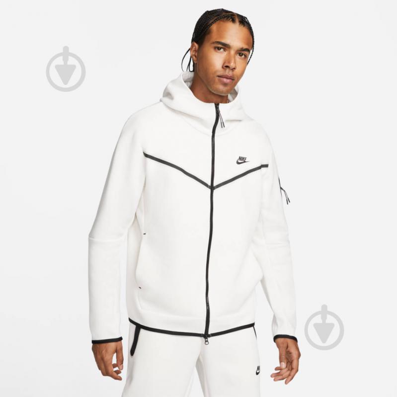 Джемпер Nike M NSW TCH FLC HOODIE FZ WR CU4489-030 р. S бежевый - фото 1