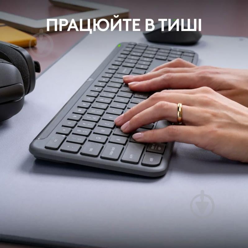 Комплект клавіатура + миша Logitech Signature Slim Combo MK950 Graphite - фото 6