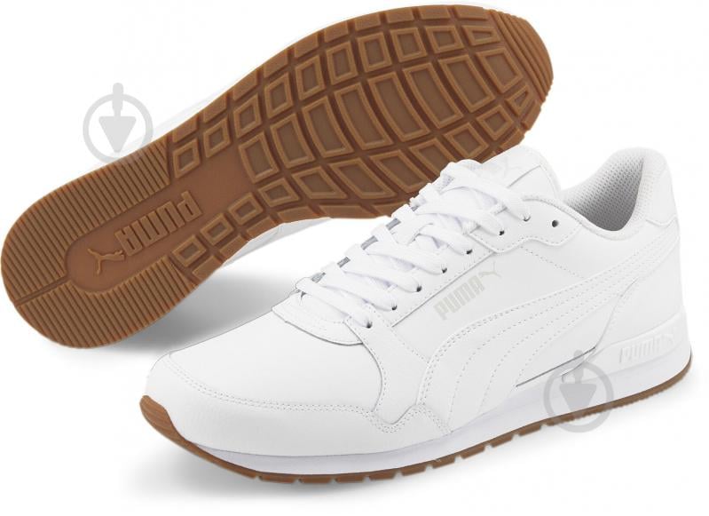 Кроссовки мужские Puma ST RUNNER V3 L PUMA WHITE-PUMA WHITE-GUM 38485505 р.44,5 белые - фото 3