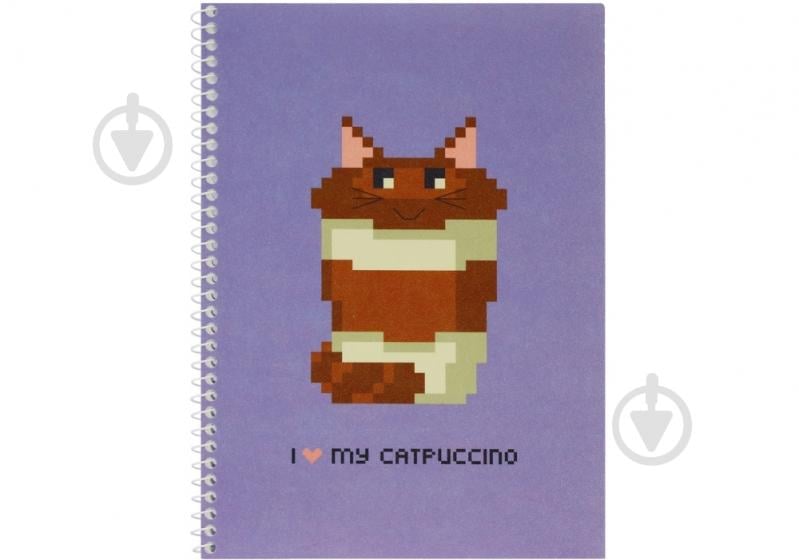 Блокнот Pixel: Catpuccino А5 (150х200)60 арк. клітинка Cool For School - фото 1