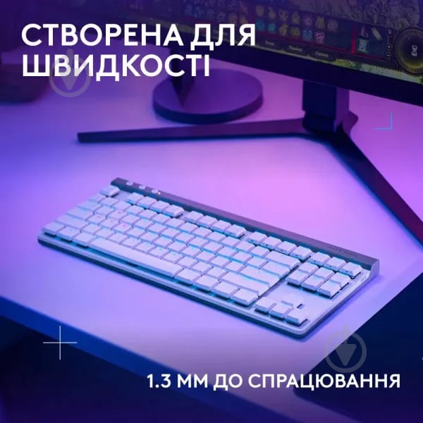 Клавиатура игровая Logitech G515 LIGHTSPEED TKL (L920-012539) white - фото 3