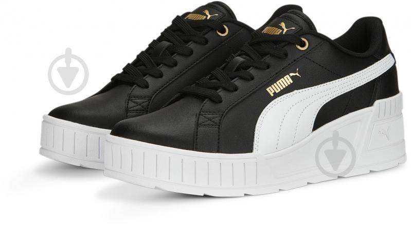 Puma black white on sale gold