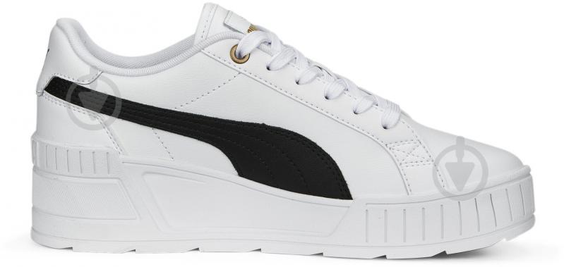 Кроссовки женские Puma KARMEN WEDGE PUMA WHITE-PUMA BLACK-GOLD 39098502 р.36 белые - фото 2