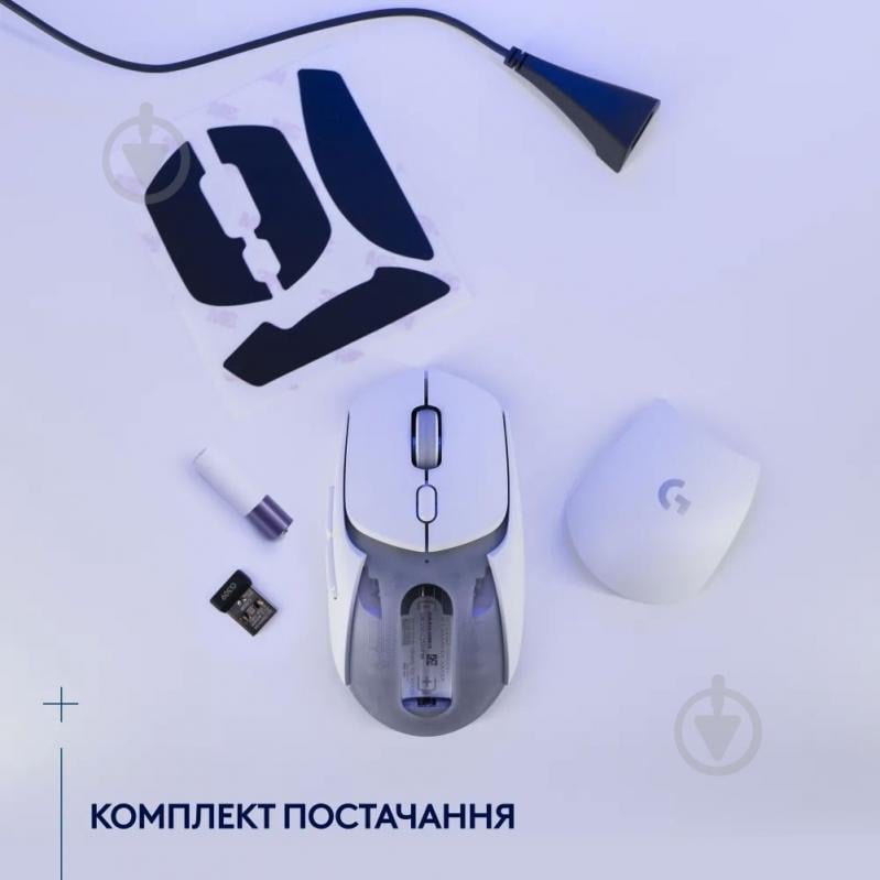 Мышка беспроводная Logitech G309 LIGHTSPEED white (L910-007207) - фото 10