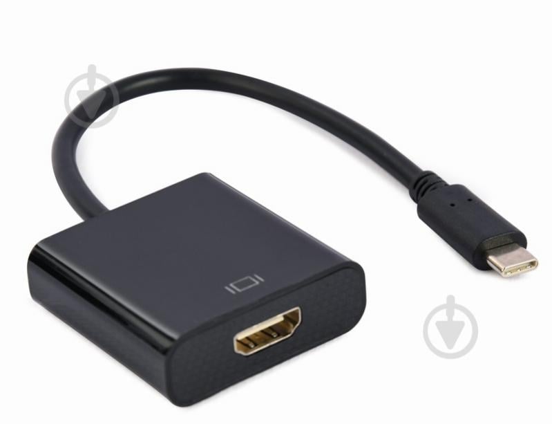 Адаптер Cablexpert USB-C на HDMI / 4K@30Hz 0,15 м black (A-CM-HDMIF-03) - фото 1