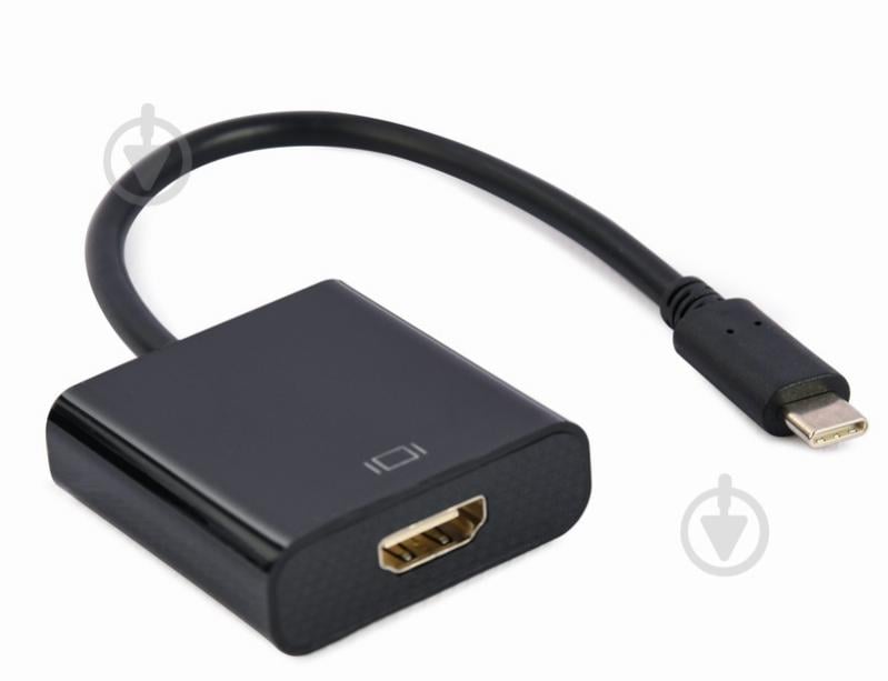 Адаптер Cablexpert USB-C на HDMI / 4K@60Hz 0,15 м black (A-CM-HDMIF-04) - фото 1