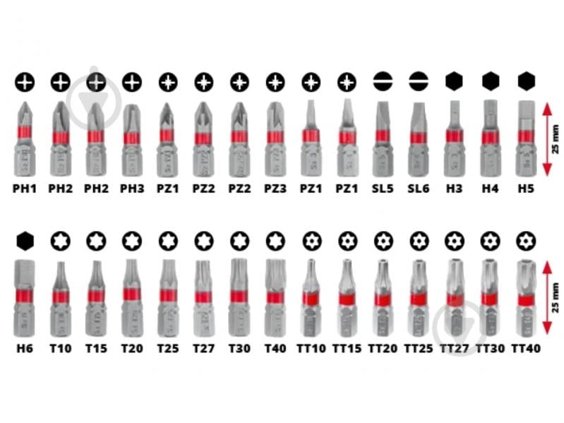 Набор бит Einhell XS-CASE 32 шт. 118693 - фото 7