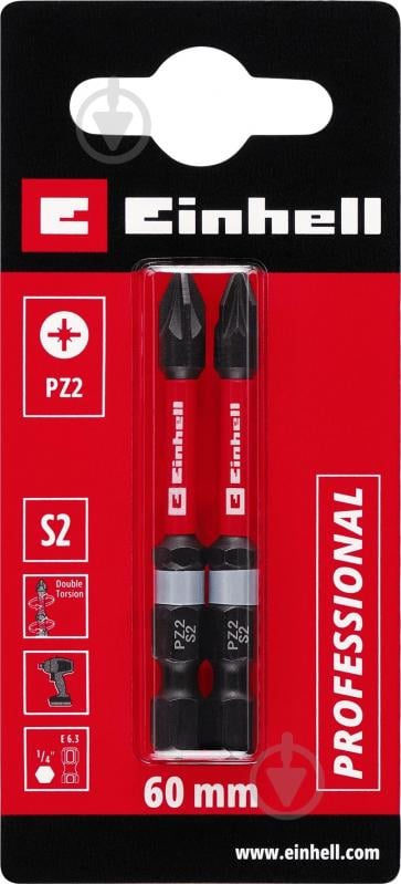Бита торсионная Einhell 60 мм S2 PZ2 2 шт. 132140 - фото 2