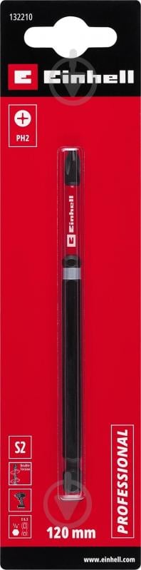 Бита торсионная Einhell 120 мм S2 PH2 1 шт. 132210 - фото 2