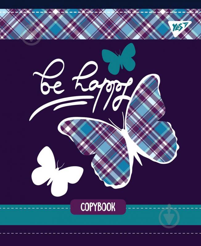 Зошит шкільний А5/12 в клітинку Tartan fun 765148 YES - фото 1