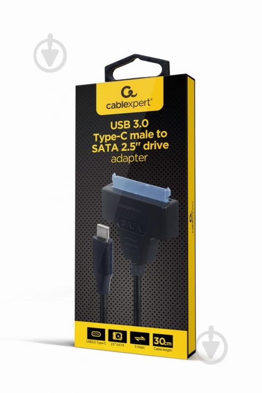 Кабель Cablexpert USB-C 3.0 на SATA II 0,2 м black (AUS3-03) - фото 4