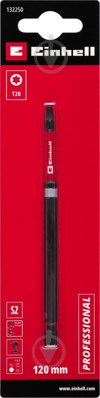 Бита торсионная Einhell 120 мм S2 T20 1 шт. 132250 - фото 2