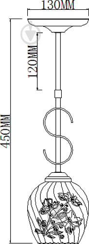 Светильник подвесной Accento lighting Leo 1x60 Вт /E27 хром ALG-06845/1PCH - фото 8