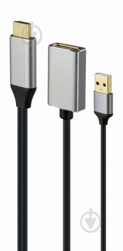 Адаптер Cablexpert HDMI на DisplayPort, 4K 60 Гц 0,1 м black (A-HDMIM-DPF-02) - фото 1