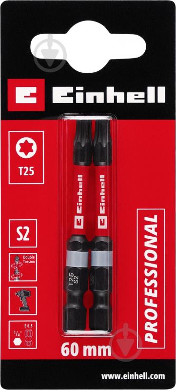 Бита торсионная Einhell 60 мм S2 T25 2 шт. 132180 - фото 2