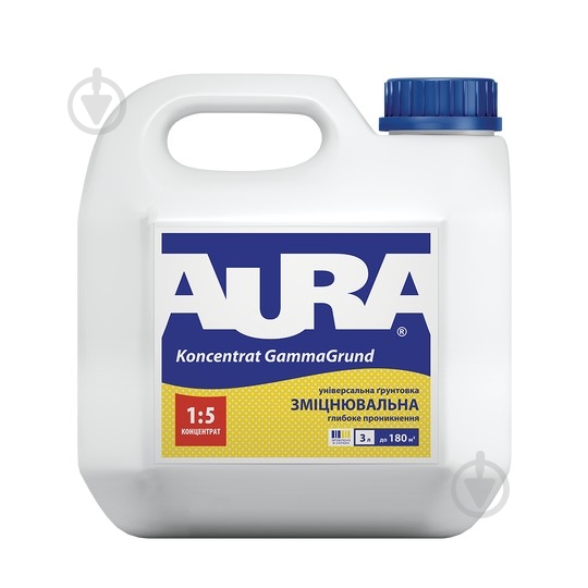 Грунтовка глубокопроникающая Aura® Koncenntrat GammaGrund 3 л - фото 1
