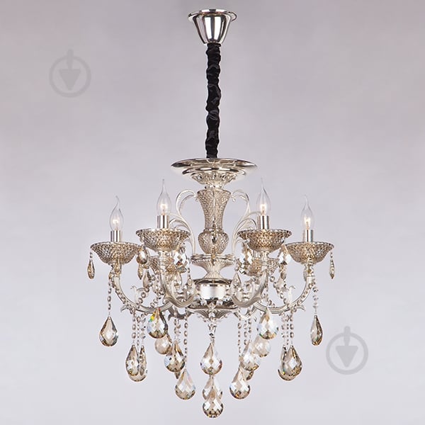 ВИТРИНА! Люстра подвесная Strotskis Caprice 6x40 Вт E14 платина 278/6 - фото 1