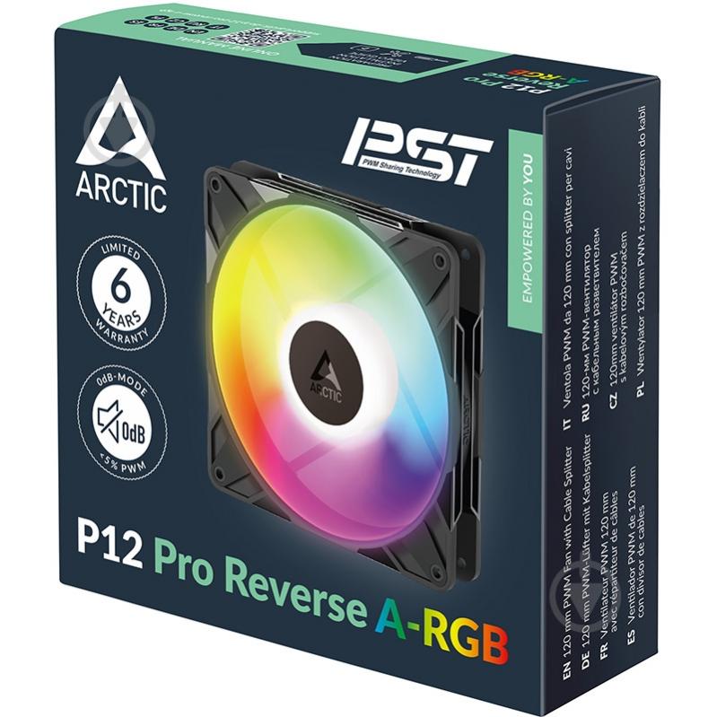 Корпусный кулер Arctic P12 Pro Reverse A-RGB, 3 Pack - фото 4 Корпусный кулер Arctic P12 Pro Reverse A-RGB, 3 Pack - фото 4