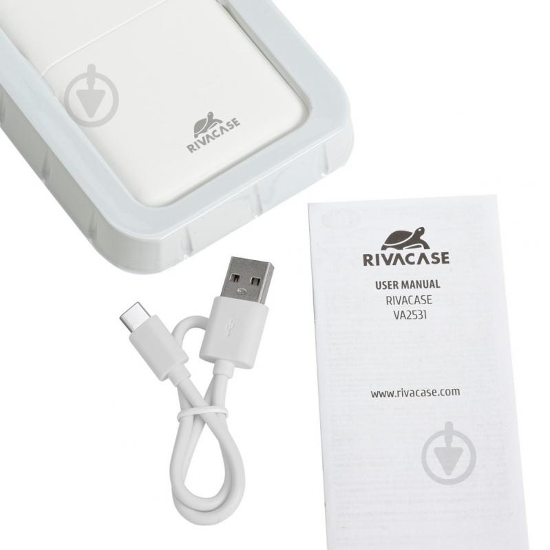 Повербанк RivaCase 10000 mAh (RIVAPOWER VA2531 (White)-) - фото 10