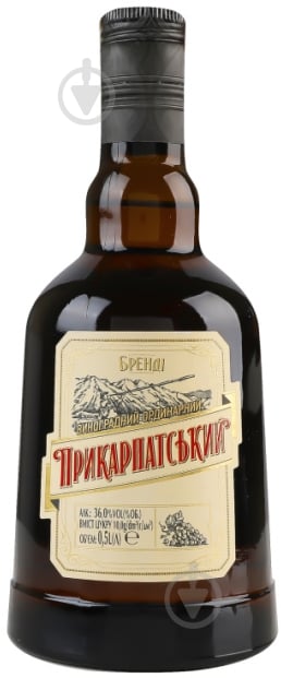 Бренді Прикарпатський виноградний ординарний 36% 0,5 л - фото 1