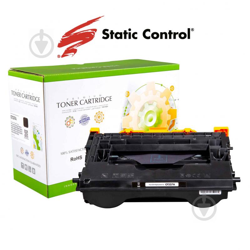 Картридж лазерный Static Control HP LJ CF237A 11k (с чипом) черный - фото 1