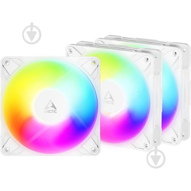 Корпусный кулер Arctic P12 Pro Reverse A-RGB White 3 Pack - фото 4