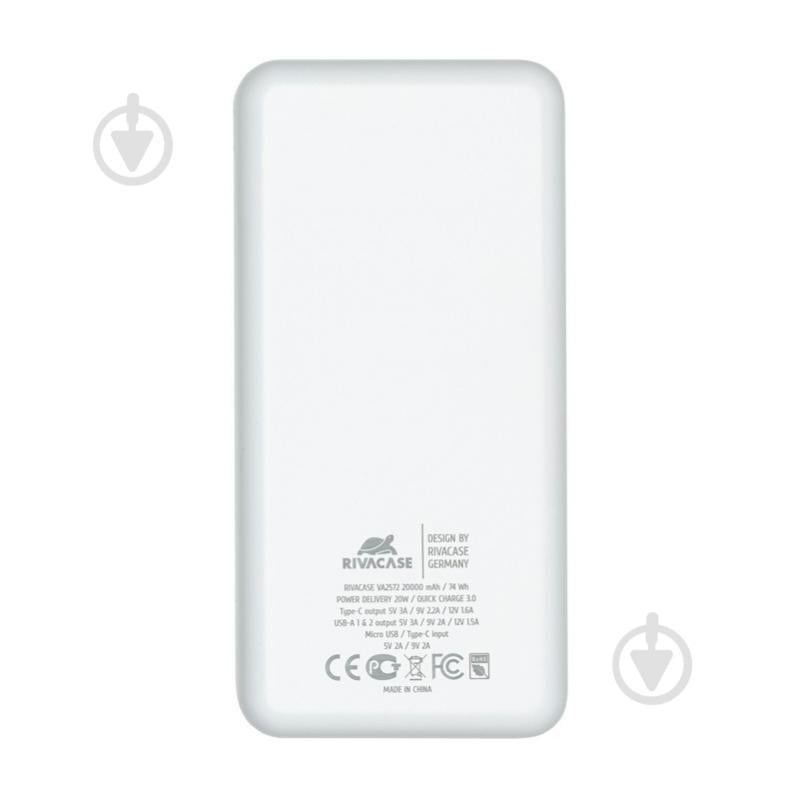 Повербанк RivaCase 20000 mAh white (PB931088) - фото 7