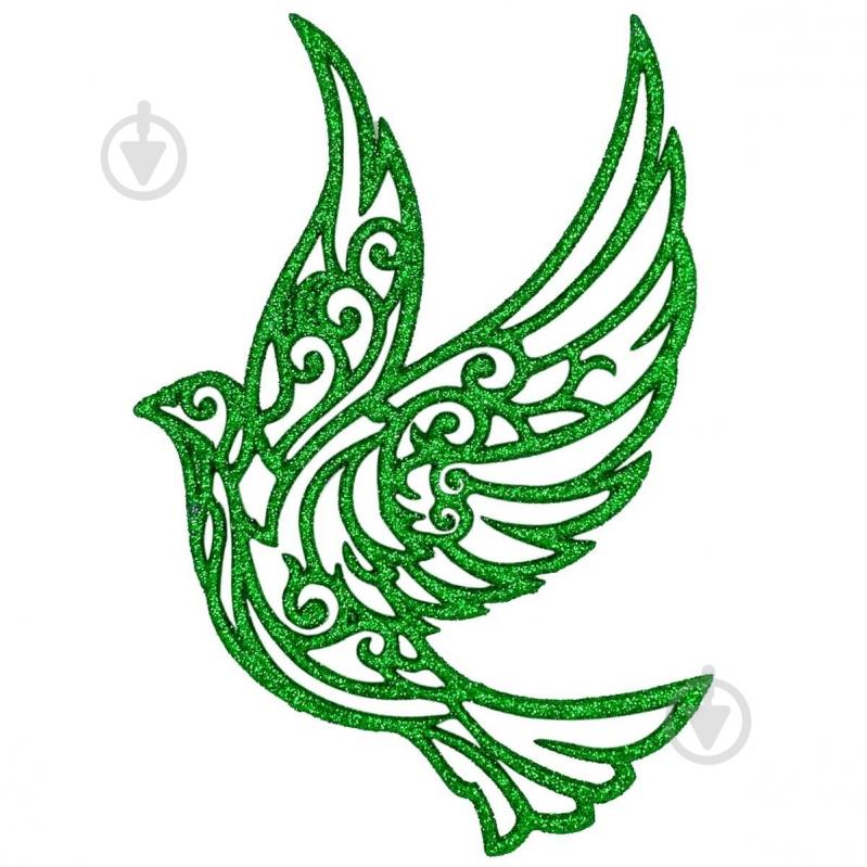 Подвеска MIS LT Голубь 14 см зеленый - фото 1