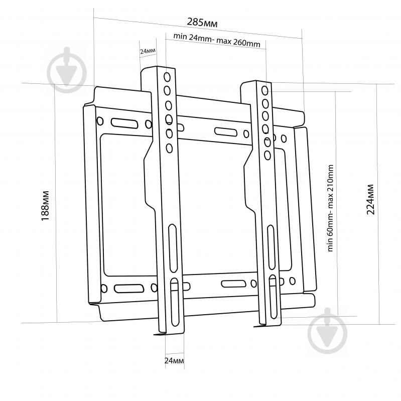 Кріплення для телевізора СIC tek CIC1542A фіксовані 14"-42" чорний - фото 6