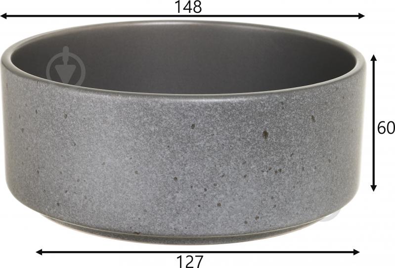 Салатник Sant Valentines Matte Grеy 14 см 650 мл - фото 8