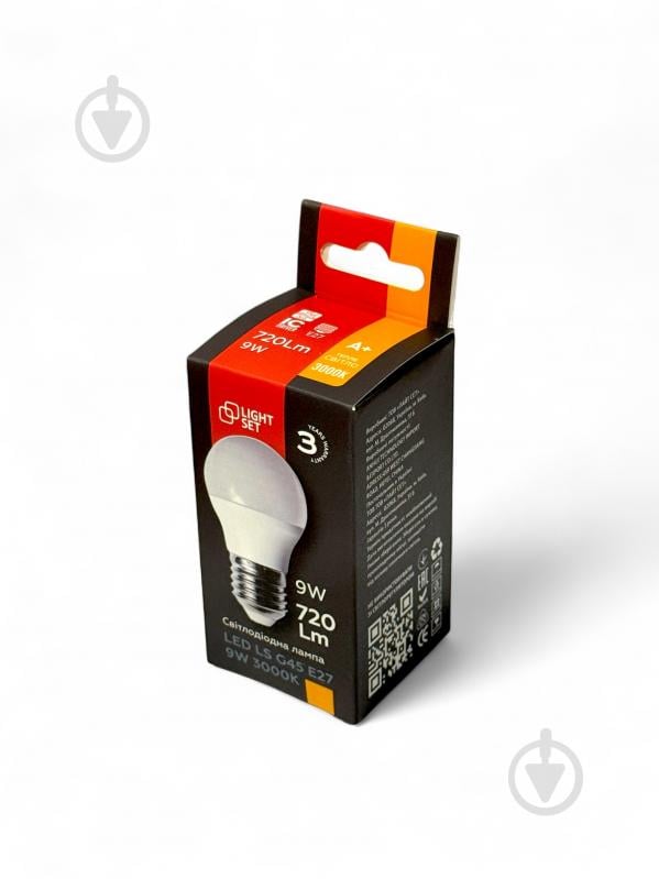 Лампа светодиодная LIGHT SET LS 9 Вт G45 E27 220 В 3000 К - фото 2