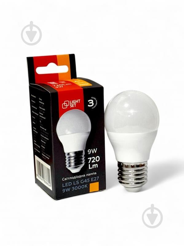 Лампа светодиодная LIGHT SET LS 9 Вт G45 E27 220 В 3000 К - фото 3