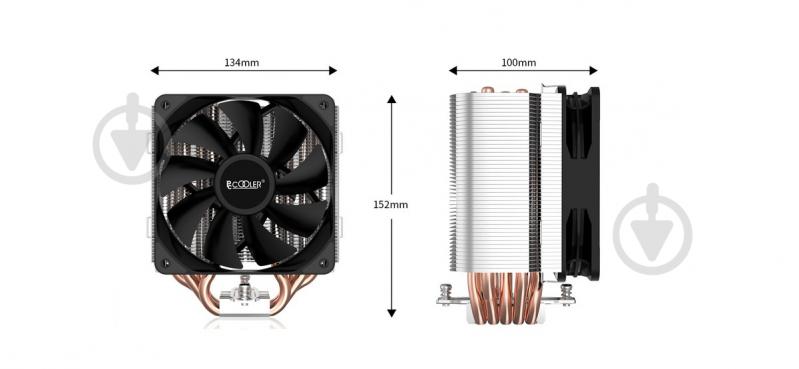 Процесорний кулер PcCooler TDP 240 Вт, висота 152 мм, Hydraulic bearing - фото 6