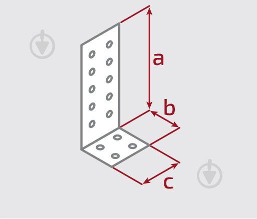Кутник перфорований Profstal асиметричний 120x40x40 мм 1,8 мм - фото 3