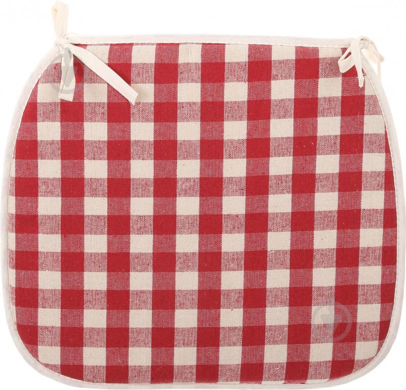 Подушка на стілець Red check 33х38х2 см UP! (Underprice) - фото 1