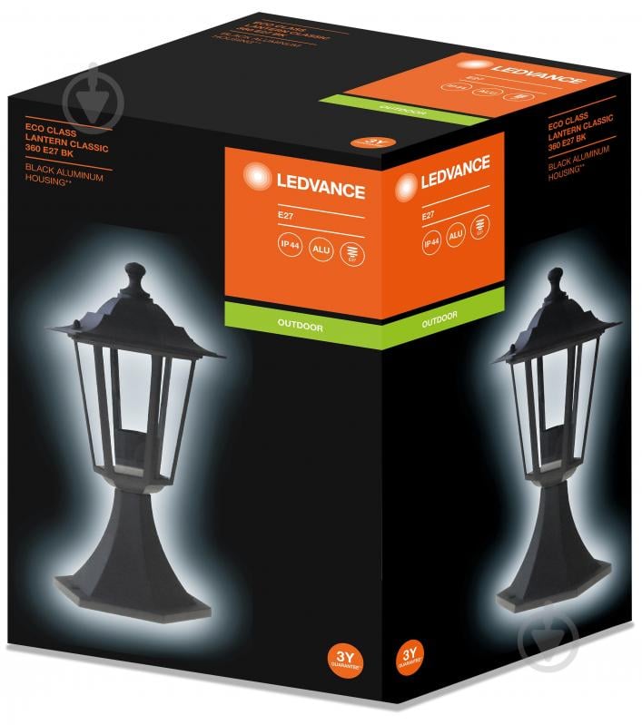 Столбик Ledvance Lantern Classic 360 E27 60 Вт IP44 черный - фото 2