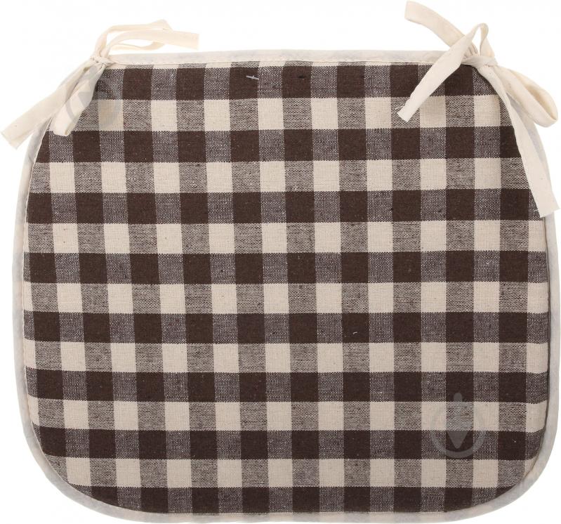 Подушка на стілець Brown check 33х38х2 см UP! (Underprice) - фото 1