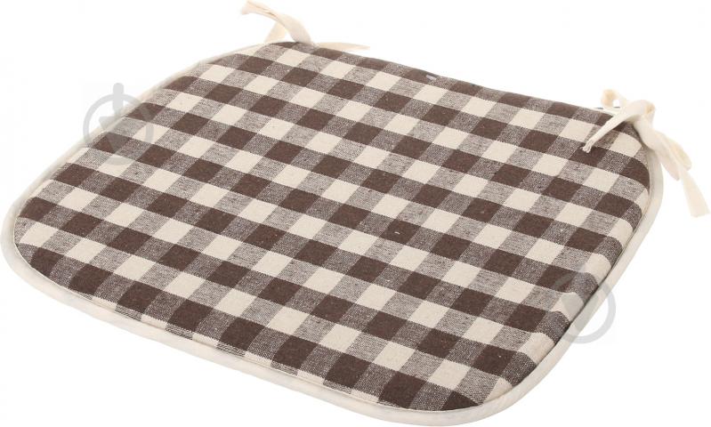 Подушка на стілець Brown check 33х38х2 см UP! (Underprice) - фото 2