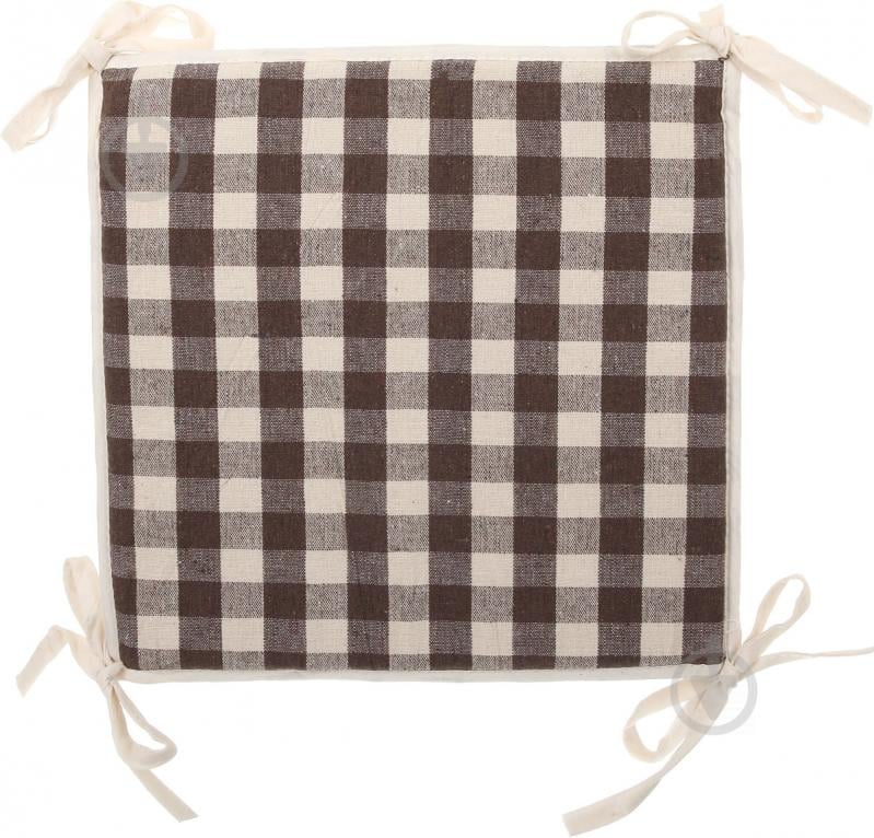 Подушка на стілець Brown check 32х32х1,5 см UP! (Underprice) - фото 1