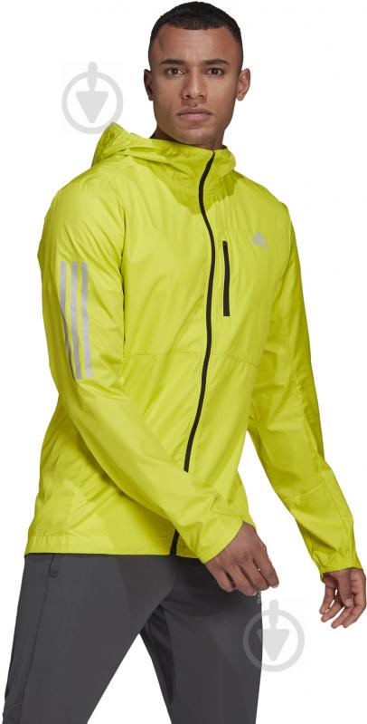 Вітрівка чоловіча весняна Adidas OWN THE RUN JKT GJ9950 р.XL салатова - фото 2