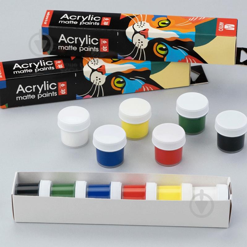 Набор акриловых красок ColorСat 6 x 10 мл Arteo - фото 4 Набор акриловых красок ColorСat 6 x 10 мл Arteo - фото 4
