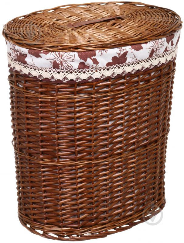 Корзина плетеная с текстилем Tony Bridge Basket 51x37x56 см HQE18-4CD-1 - фото 2