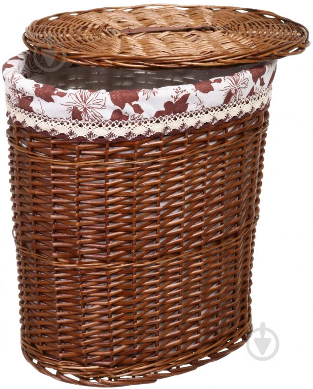 Корзина плетеная с текстилем Tony Bridge Basket 51x37x56 см HQE18-4CD-1 - фото 3