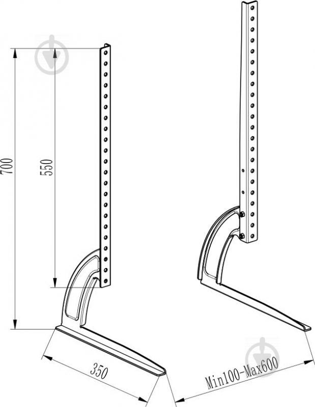 Кріплення для телевізора CHARMOUNT TV011 фіксовані 32"-65" чорний - фото 11