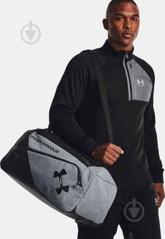 Сумка Under Armour UA CONTAIN DUO SM DUFFLE 1361225-012 черный с серым - фото 2