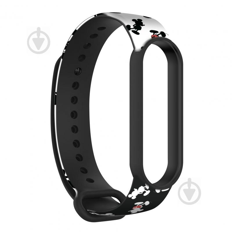 Ремінець для фітнес-браслета Cartoon для Xiaomi Mi Band 6/5 Mickey Siluet Black (ARM59256) - фото 2