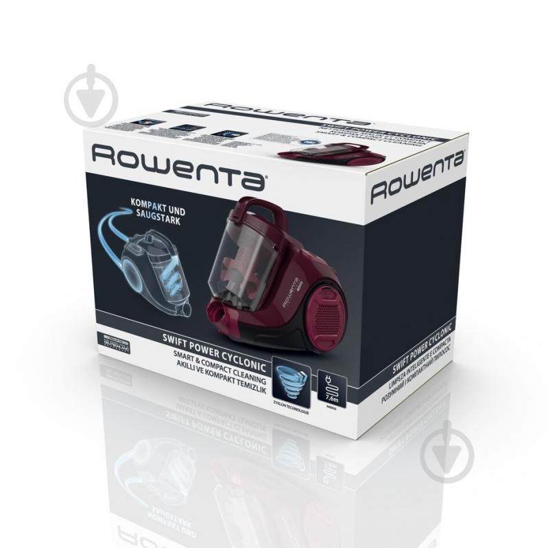 Пылесос Cyclonic RO2933EA red + подарок фильтр ZR904301 - фото 7