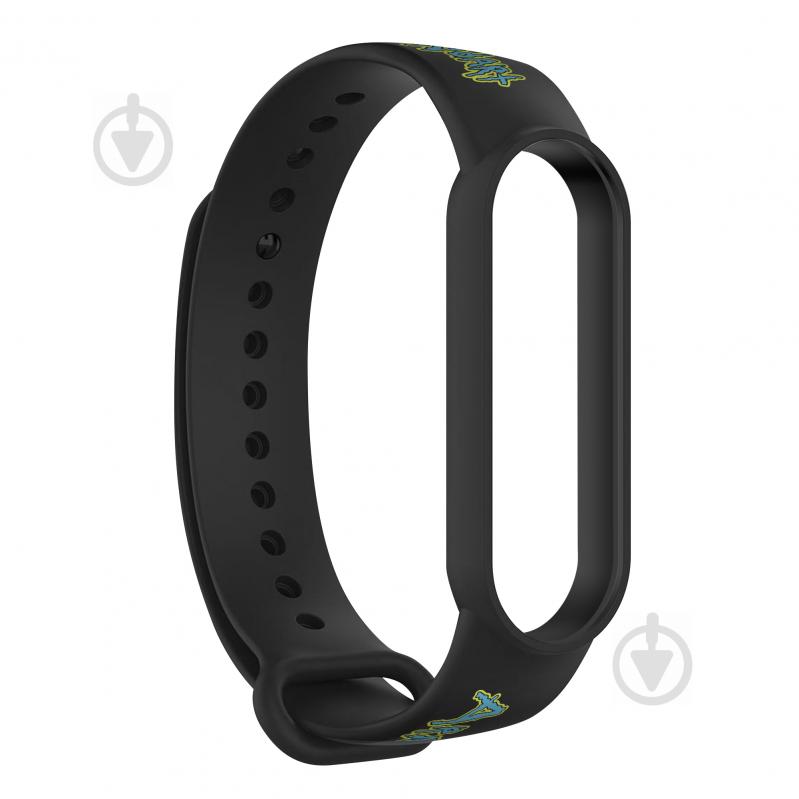 Ремінець для фітнес-браслета Armorstandart RM для Xiaomi Mi Band 6/5 Inscription Black (ARM59271) - фото 2