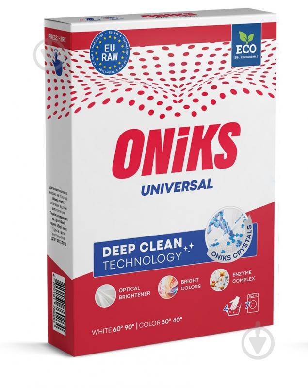 Стиральный порошок для машинной и ручной стирки ONIKS Universal 0,3 кг - фото 1