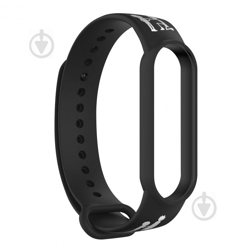 Ремешок для фитнес-браслета Armorstandart RM для Xiaomi Mi Band 6/5 Siluet Black (ARM59270) - фото 2